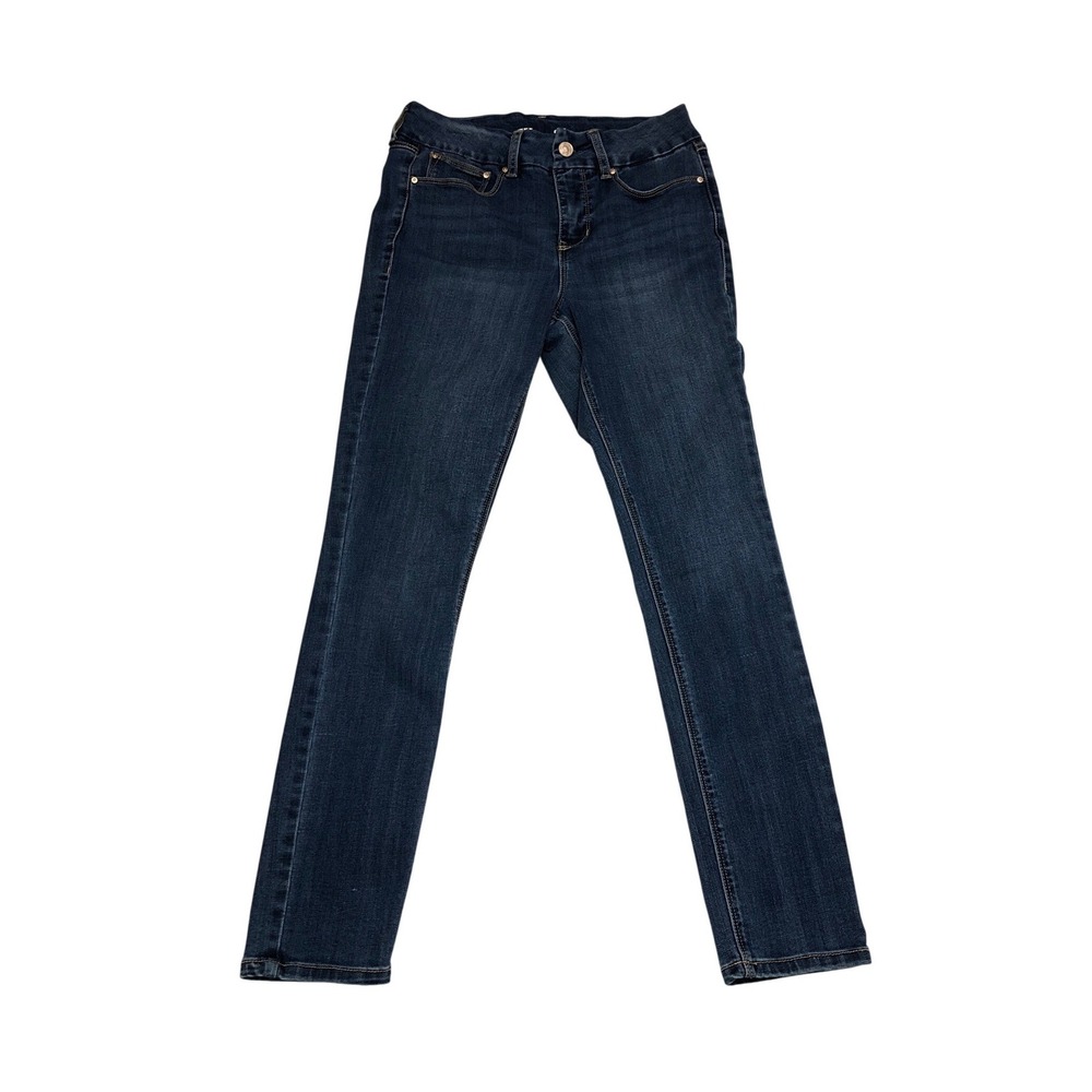 Seven7 Tummyless High Rise Skinny Jeans Dark Wash Blue Denim Size 6 Inseam 28
